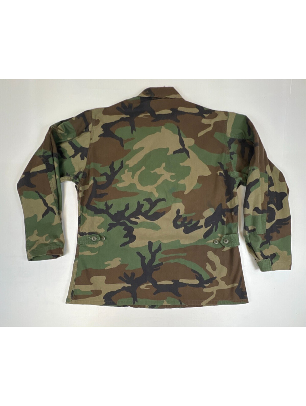 Vintage US BDU Field Shirt Jacket Mens M Regular Woodland Camo Combat - Picture 2 of 9
